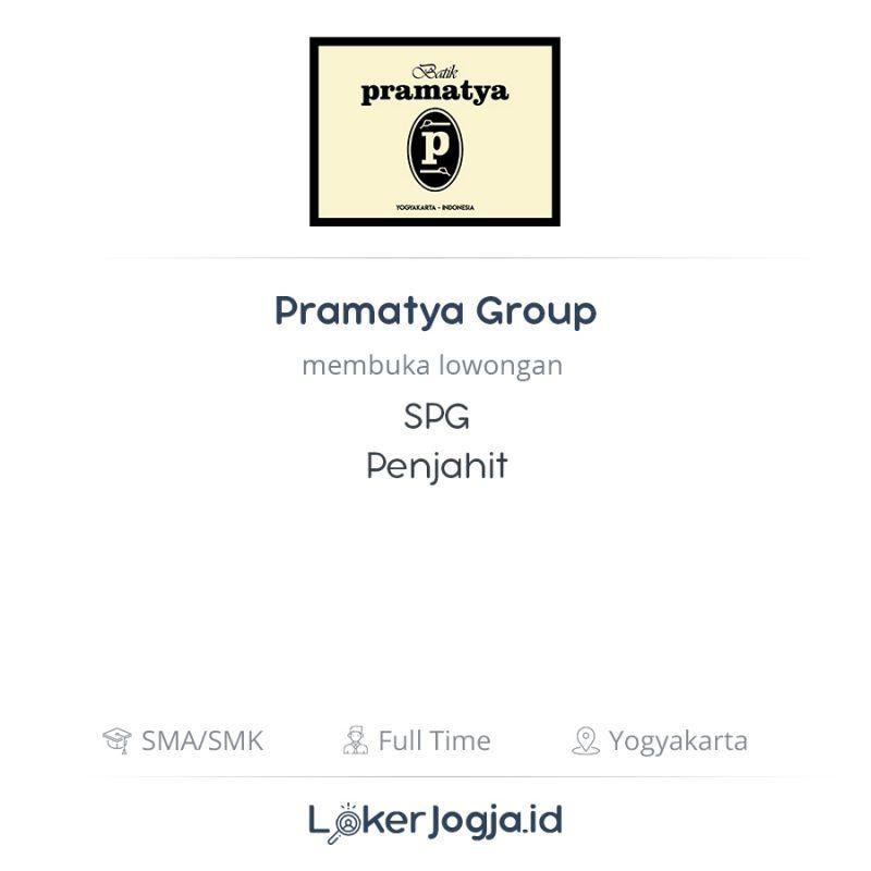 Lowongan Kerja SPG - Penjahit di Pramatya Group ...