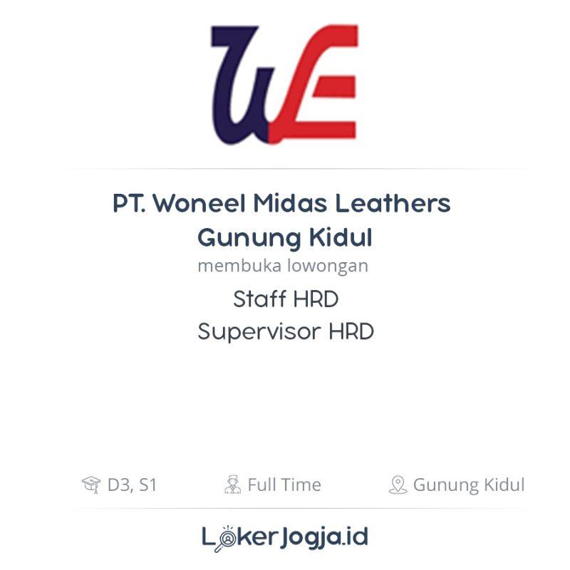 Lowongan Kerja Staff HRD - Supervisor HRD di PT. Woneel Midas Leathers