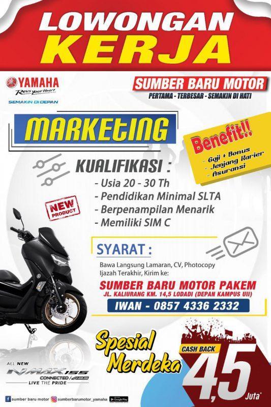 Lowongan Kerja Marketing di Sumber Baru Motor Pakem - LokerJogja.ID