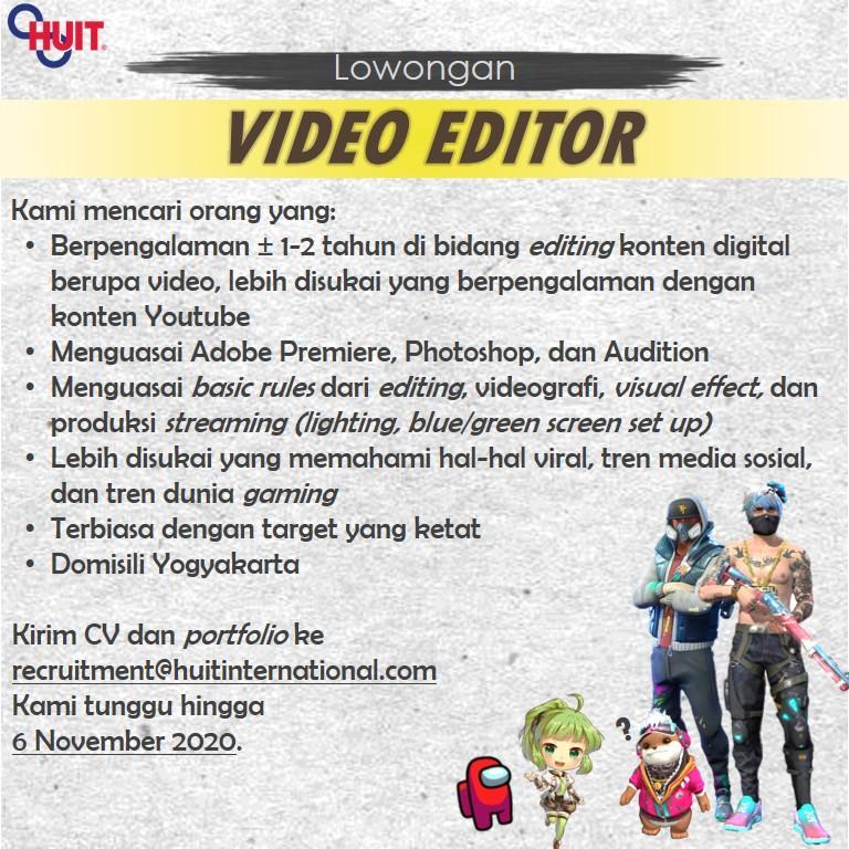 Lowongan Kerja Video Editor di Huit International ...