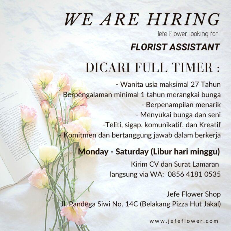 Lowongan Kerja Florist Assistant di Jefe Flower - LokerJogja.ID