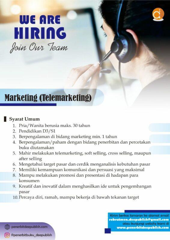 Lowongan Kerja Marketing (Telemarketing) - Marketing ...