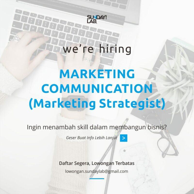 Lowongan Kerja Marketing Communication di Sunday Lab - LokerJogja.ID