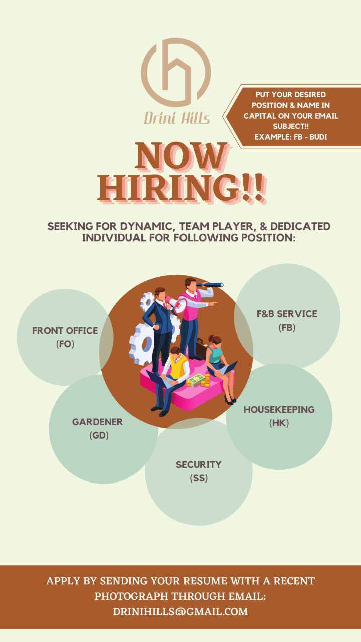 Lowongan Kerja Front Office - Gardener - Security - Housekeeping - F&B ...