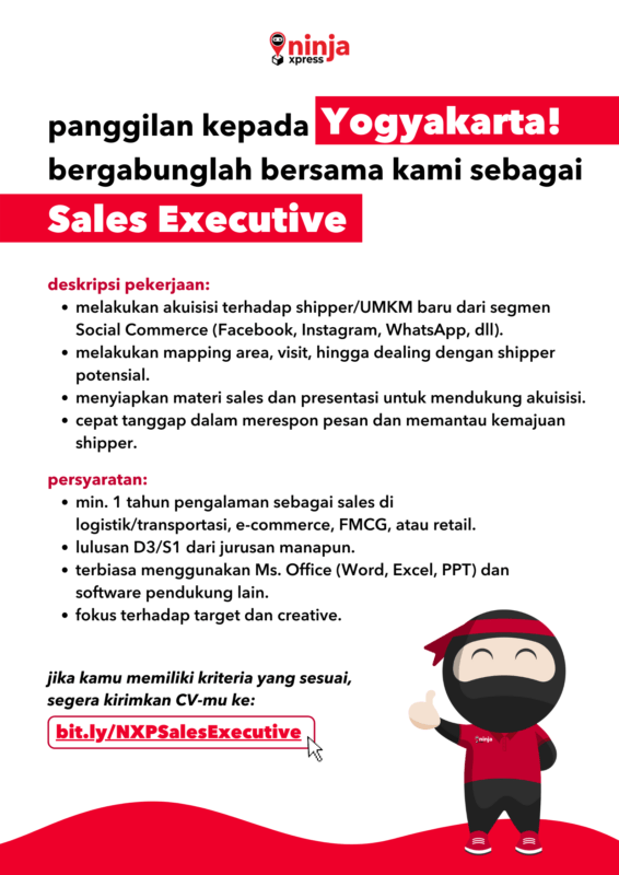 Lowongan Kerja Sales Executive di Ninja Express - LokerJogja.ID