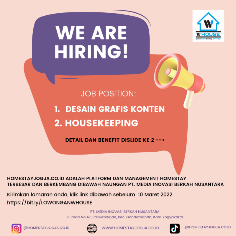 Lowongan Kerja Desainer Grafis Konten - Housekeeping Full Time di ...