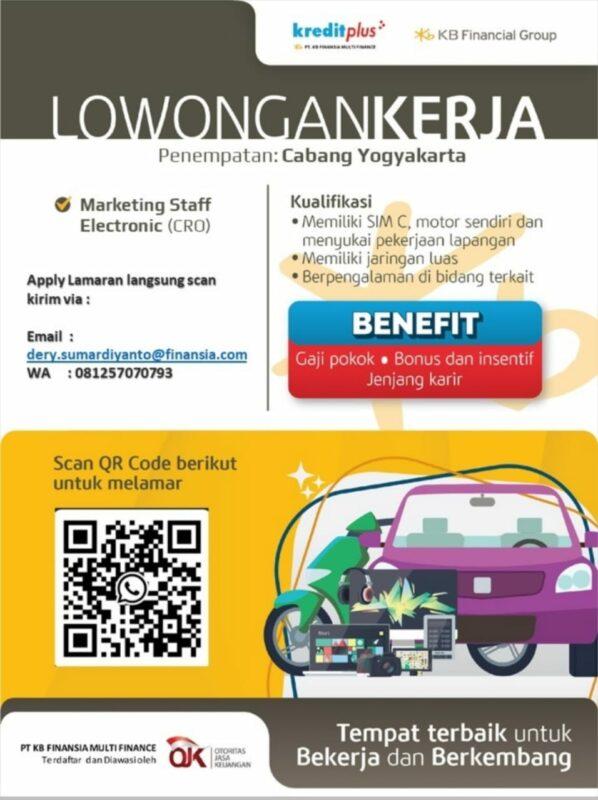 Lowongan Kerja Marketing Staff Electronic di PT. KB Finansia Multi