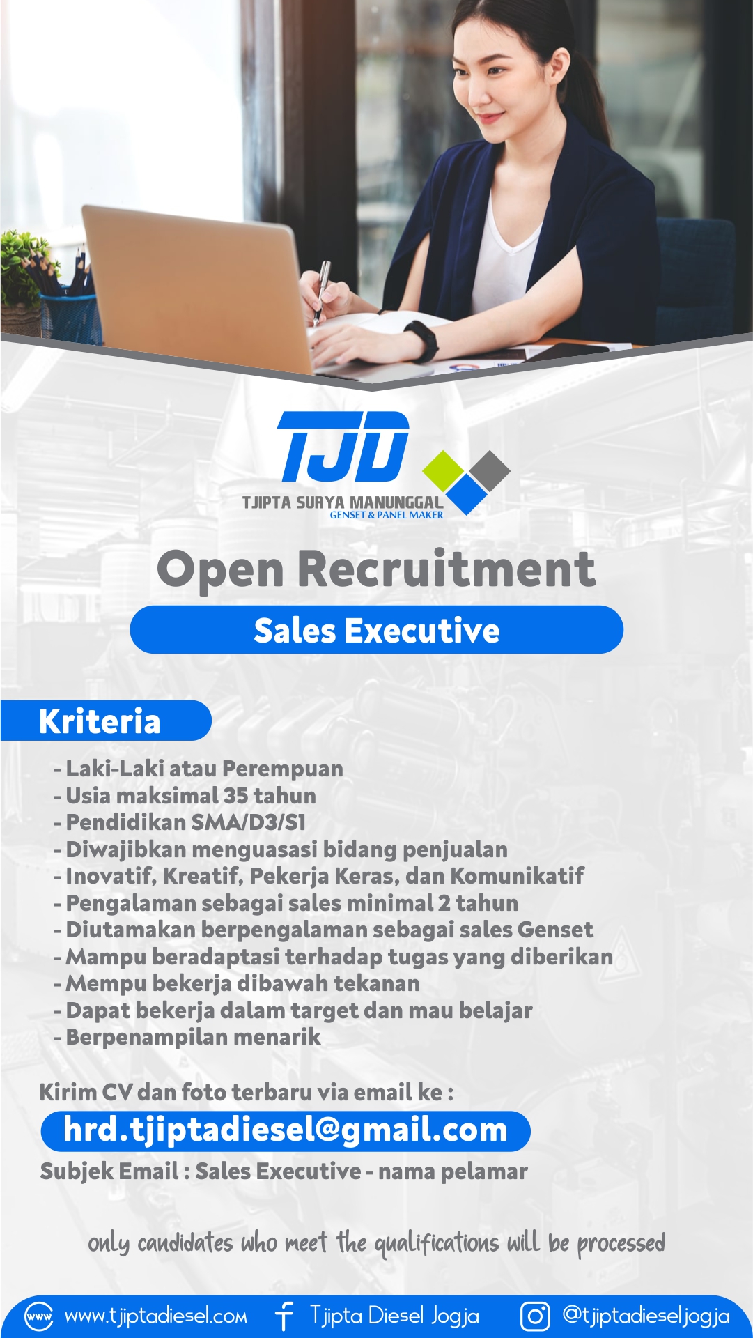 Lowongan Kerja Sales Executive di CV. Tjipta Manunggal Sejahtera ...