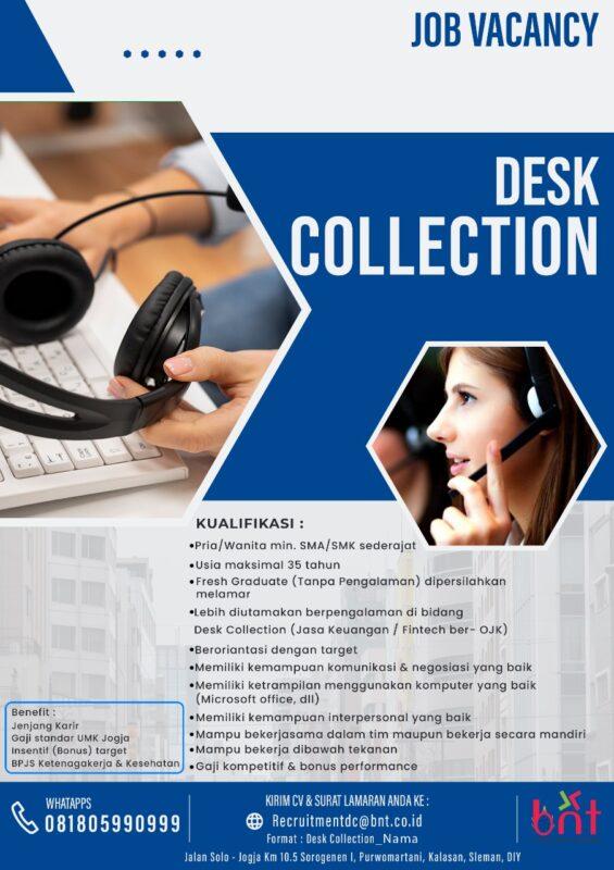 Lowongan Kerja Desk Collection Team Leader Desk Collection di PT