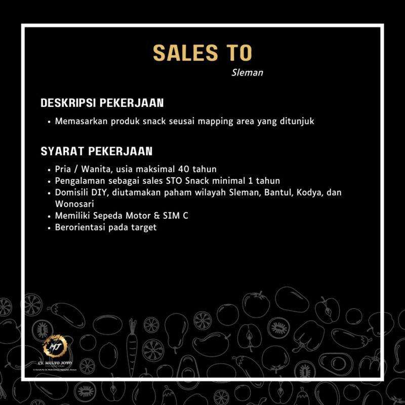 Lowongan Kerja Sales To Sleman Di Cv Mulyo Joyo Lokerjogja Id