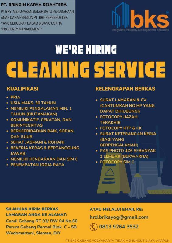Lowongan Kerja Cleaning Service di PT. BKS (PT Bringin Karya Sejahtera ...