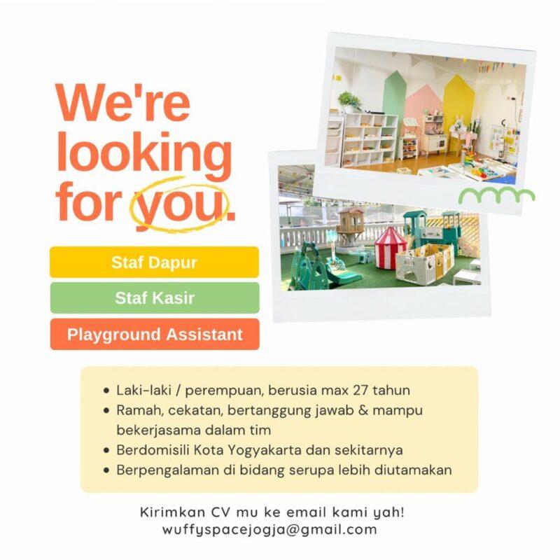 Lowongan Kerja Staff Dapur Staf Kasir Playground Assistant di Wuffy