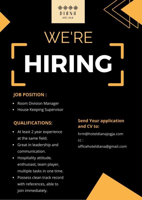 Lowongan Kerja Room Division Manager - House Keeping Supervisor di ...