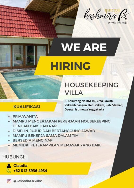 Lowongan Kerja Housekeeping Villa di Kashmira B Villas - LokerJogja.ID