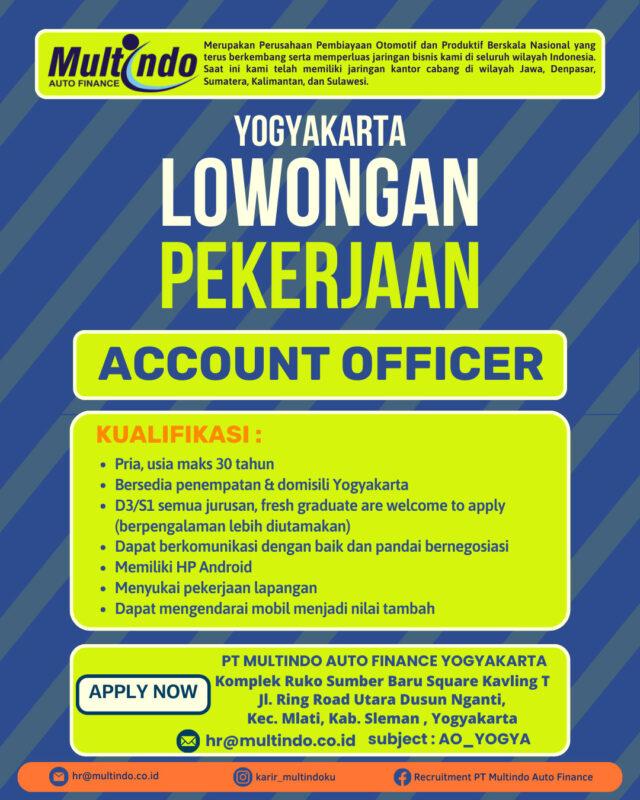 Lowongan Kerja Account Officer di PT. Multindo Auto Finance - LokerJogja.ID