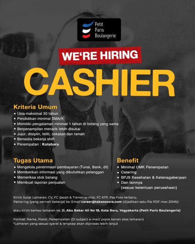 Lowongan Kerja Cashier di PT. Roti Kehidupan Indonesia - LokerJogja.ID