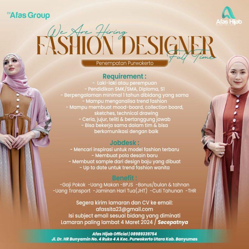 Lowongan Kerja Fashion Designer di Afas Hijab LokerJogja.ID