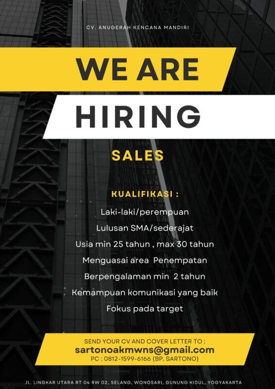 Lowongan Kerja Sales Di CV Anugerah Kencana Mandiri LokerJogja ID lowongan-kerja-sales-di-cv-anugerah-kencana-mandiri-lokerjogja-id