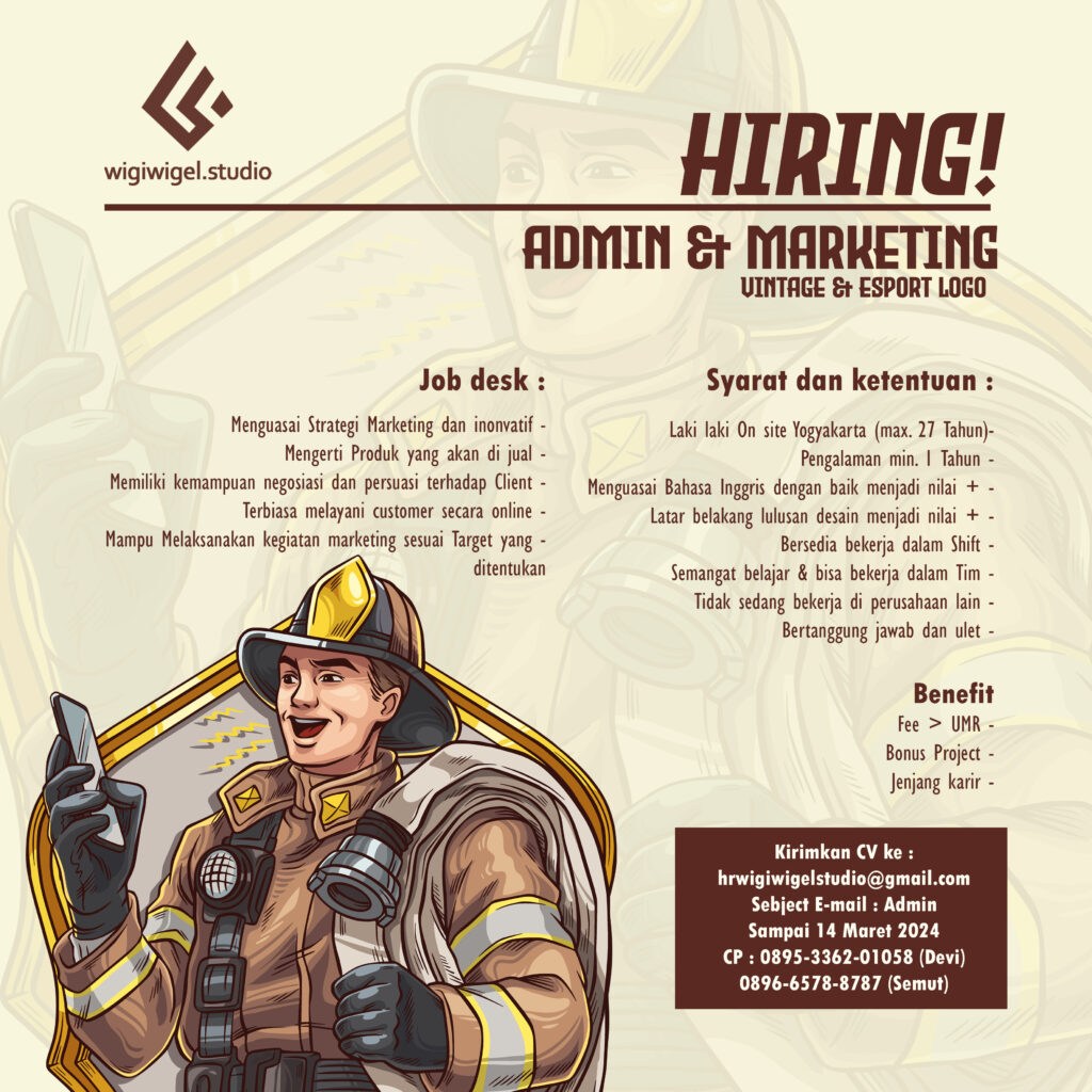 Lowongan Kerja Admin & Marketing - Illustrator di Wigiwigel Studio ...