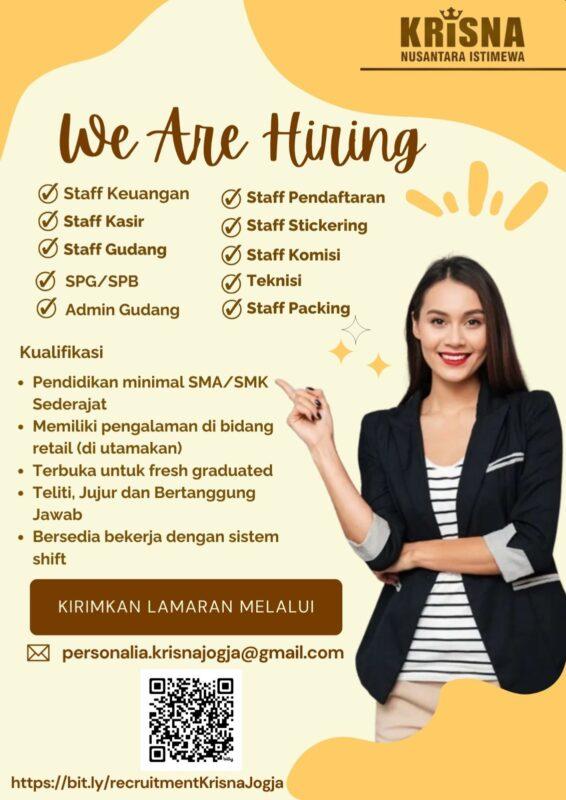 Lowongan Kerja Staff Keuangan - Staff Kasir - Staff Gudang - SPG/SPB ...