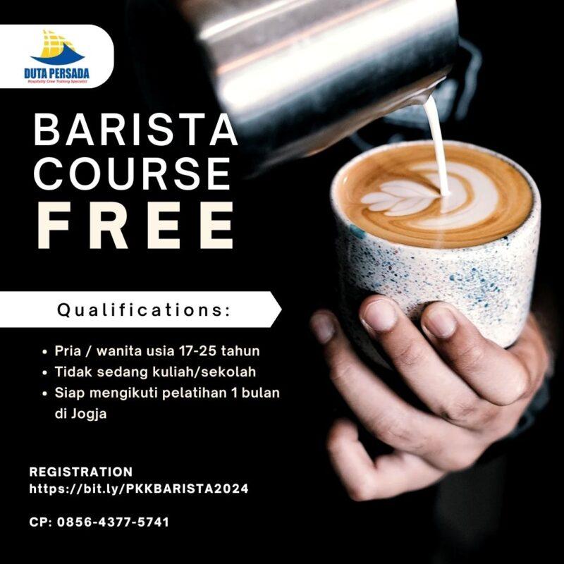 Lowongan Kerja Kursus Barista Gratis di Duta Persada Jogja LokerJogja.ID