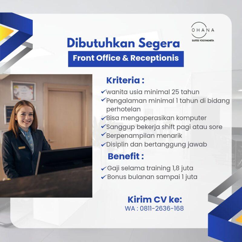 Lowongan Kerja Front Office & Receptionist di Ohana Suites Yogyakarta ...