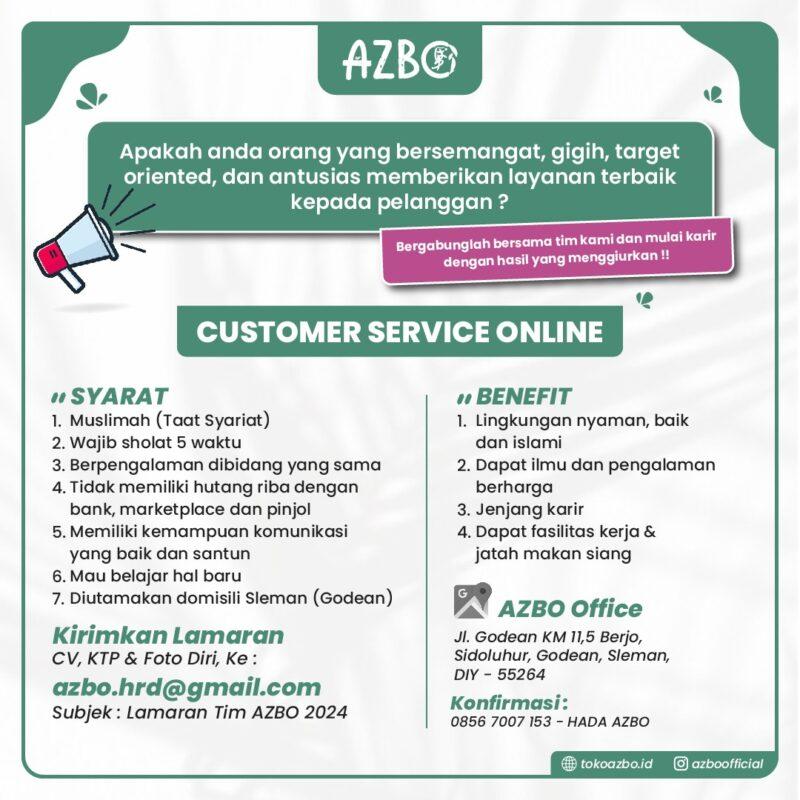Lowongan Kerja Customer Service Online - R&D Food & Beverage di AZBO ...