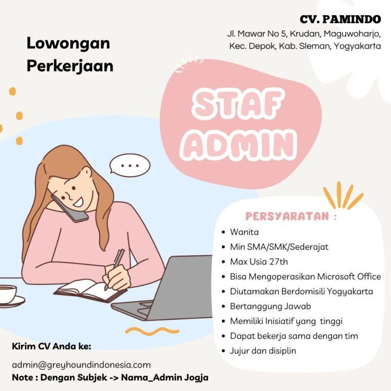 Lowongan Kerja Staf Admin di CV. Pamindo - LokerJogja.ID