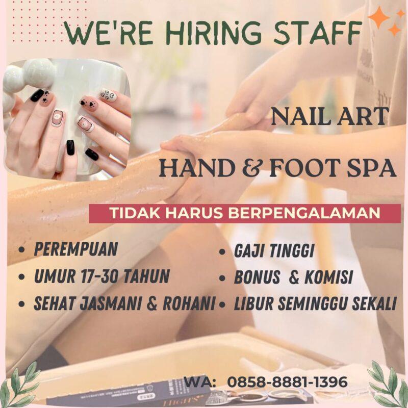 Lowongan Kerja Nail Artist Staff Hand Foot Spa di Cinderella Nail