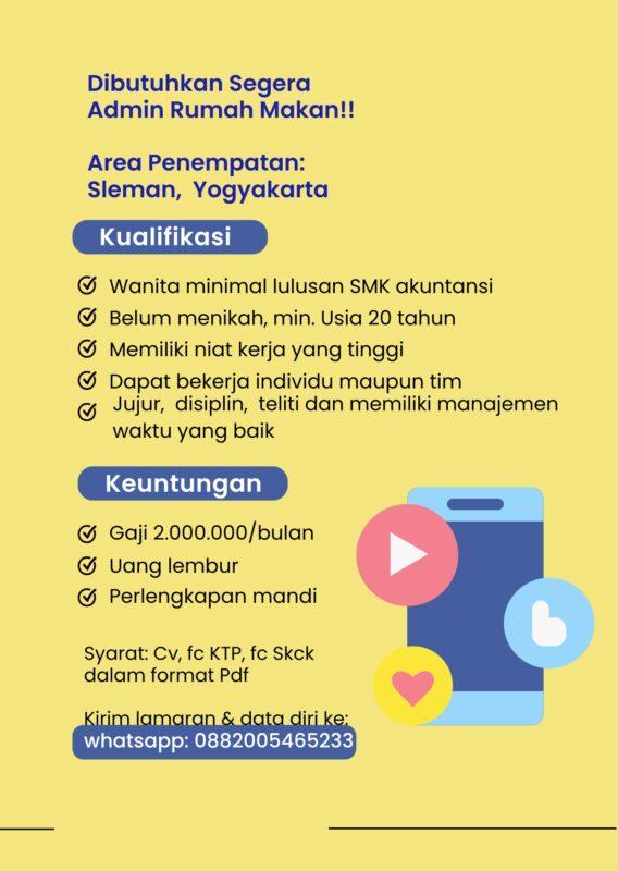 Lowongan Kerja Admin di Lesehan Borobudur - LokerJogja.ID