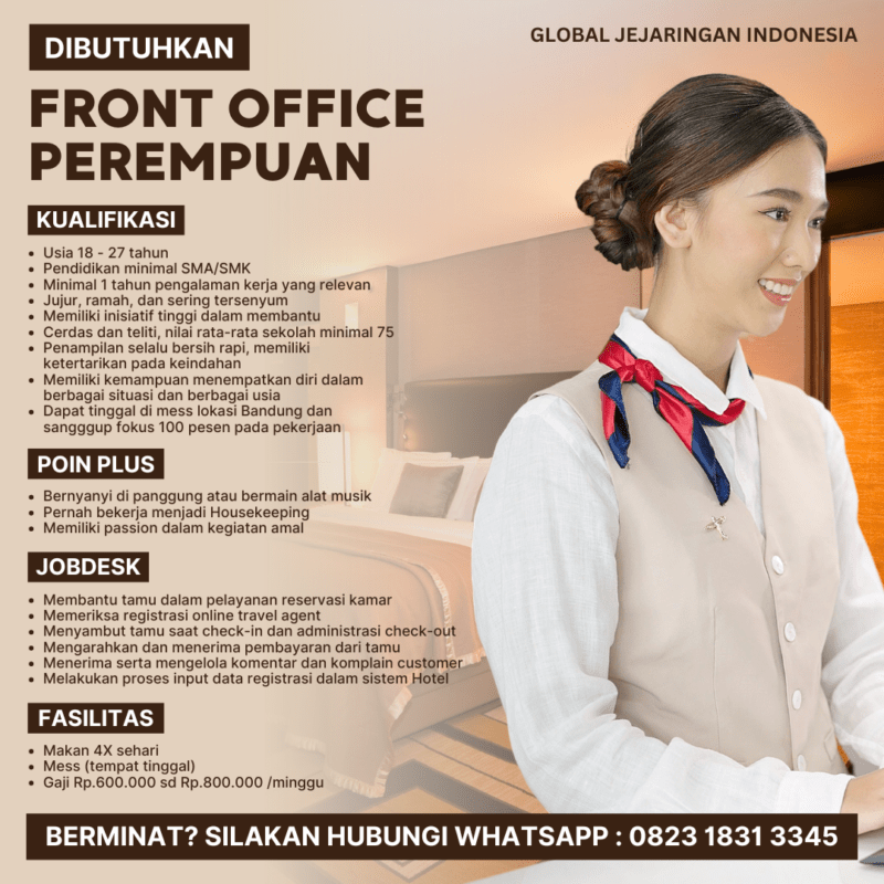 Lowongan Kerja Front Office Hotel di Global Jejaringan Indonesia ...