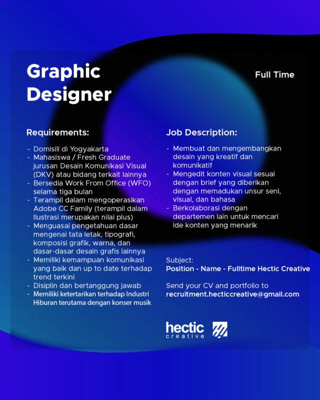 Lowongan Kerja Graphic Designer di Hectic Creative - LokerJogja.ID
