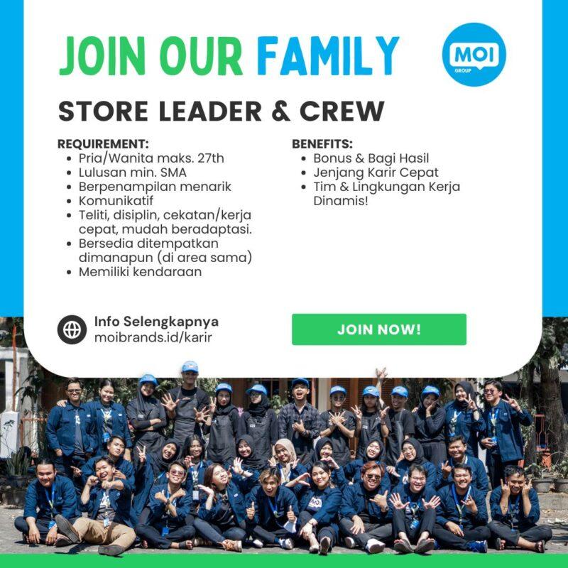 Lowongan Kerja Store Leader - Crew di MOI Group - LokerJogja.ID
