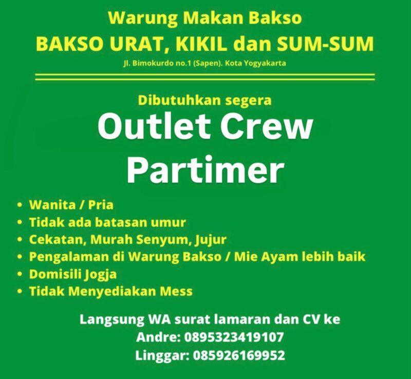 Lowongan Kerja Crew / Partimer di Warung Makan Bakso Sapen - LokerJogja.ID