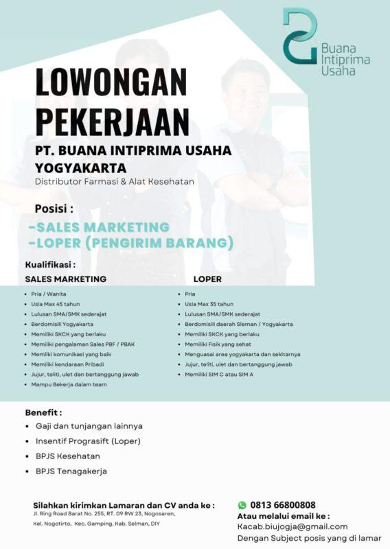 Lowongan Kerja Sales Marketing - Loper (Pengirim Barang) di PT. Buana ...