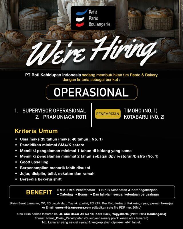 Lowongan Kerja Supervisor Operasional - Pramuniaga Roti di PT. Roti ...