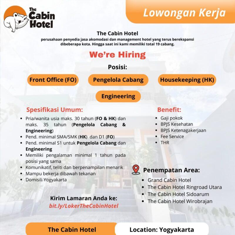 Lowongan Kerja Front Office - Housekeeping - Pengelola Cabang ...