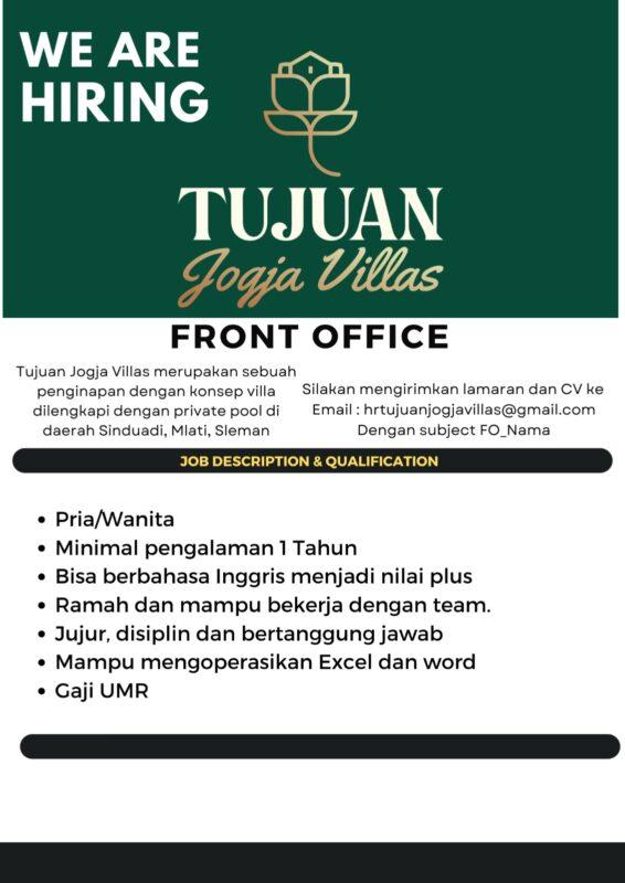 Lowongan Kerja Front Office - Housekeeping - Maintenance - Social Media ...