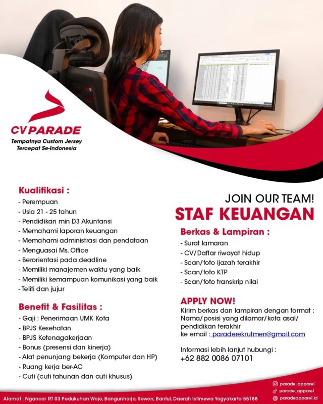 Lowongan Kerja Staff Keuangan - HR Rekrutmen - Desain Grafis di CV ...