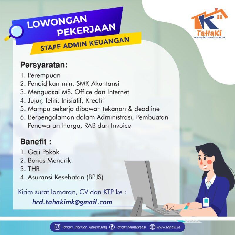 Lowongan Kerja Admin Keuangan - Staff Gudang & Purchasing - Marketing ...