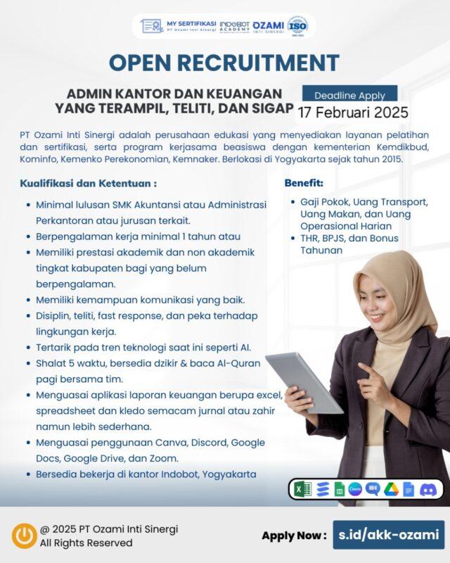 Lowongan Kerja Admin Kantor dan Keuangan di PT. Ozami Inti Sinergi ...