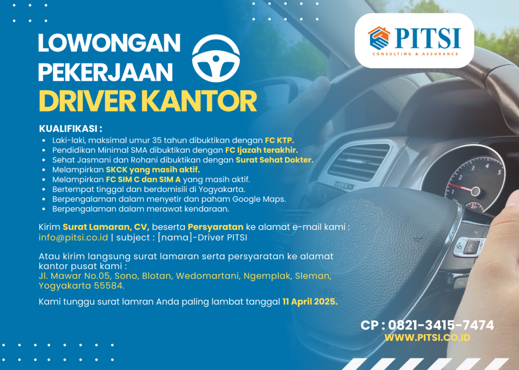 Lowongan Kerja Driver Kantor Di Pt Pilar Teknotama Sinergi Lokerjogja Id