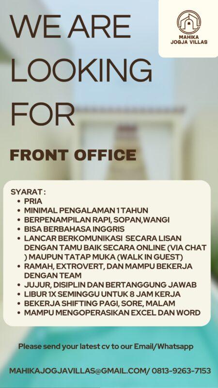 Lowongan Kerja Front Office di Mahika Jogja Villas - LokerJogja.ID
