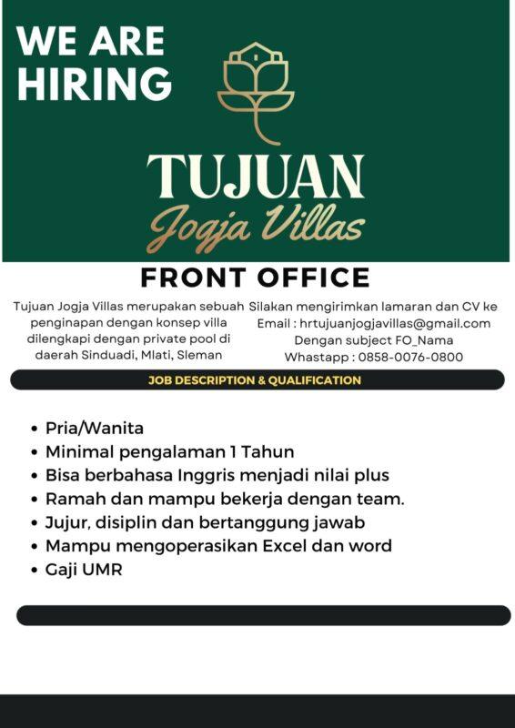 Lowongan Kerja Front Office - Marketing Communication - Maintenance di ...