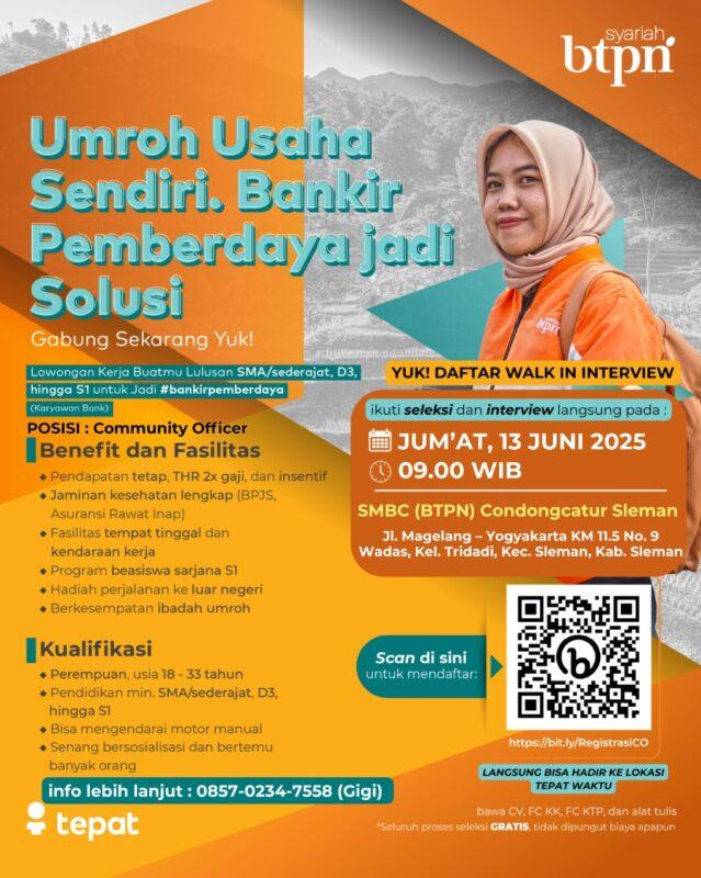 Lowongan Kerja Community Officer di BTPN Syariah LokerJogja.ID