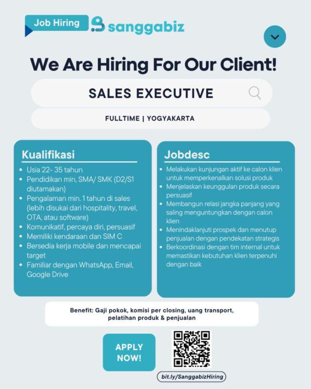 Lowongan Kerja Sales Executive di Sanggabiz - LokerJogja.ID