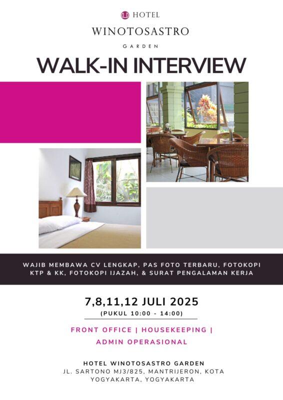 Lowongan Kerja Front Office Staff - Housekeeping Staff - Admin ...