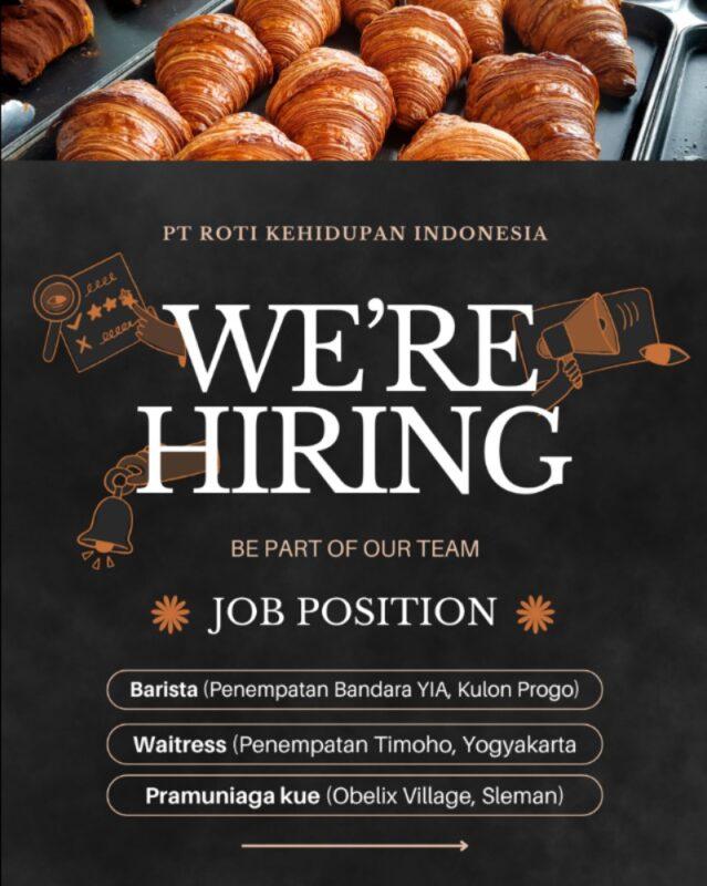 Lowongan Kerja Barista - Waitress - Pramuniaga di PT. Roti Kehidupan ...