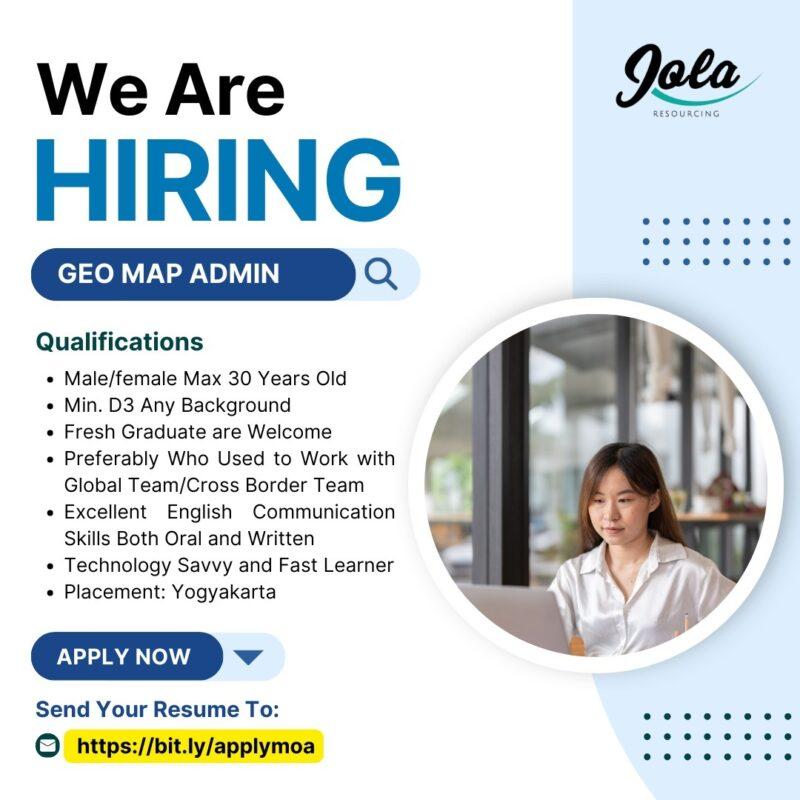 Lowongan Kerja Geo Map Admin di PT. Jola Mitra Utama - LokerJogja.ID