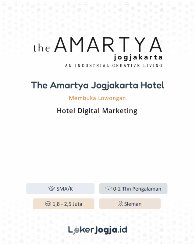 Lowongan Kerja Hotel Digital Marketing di the Amartya Jogjakarta Hotel ...